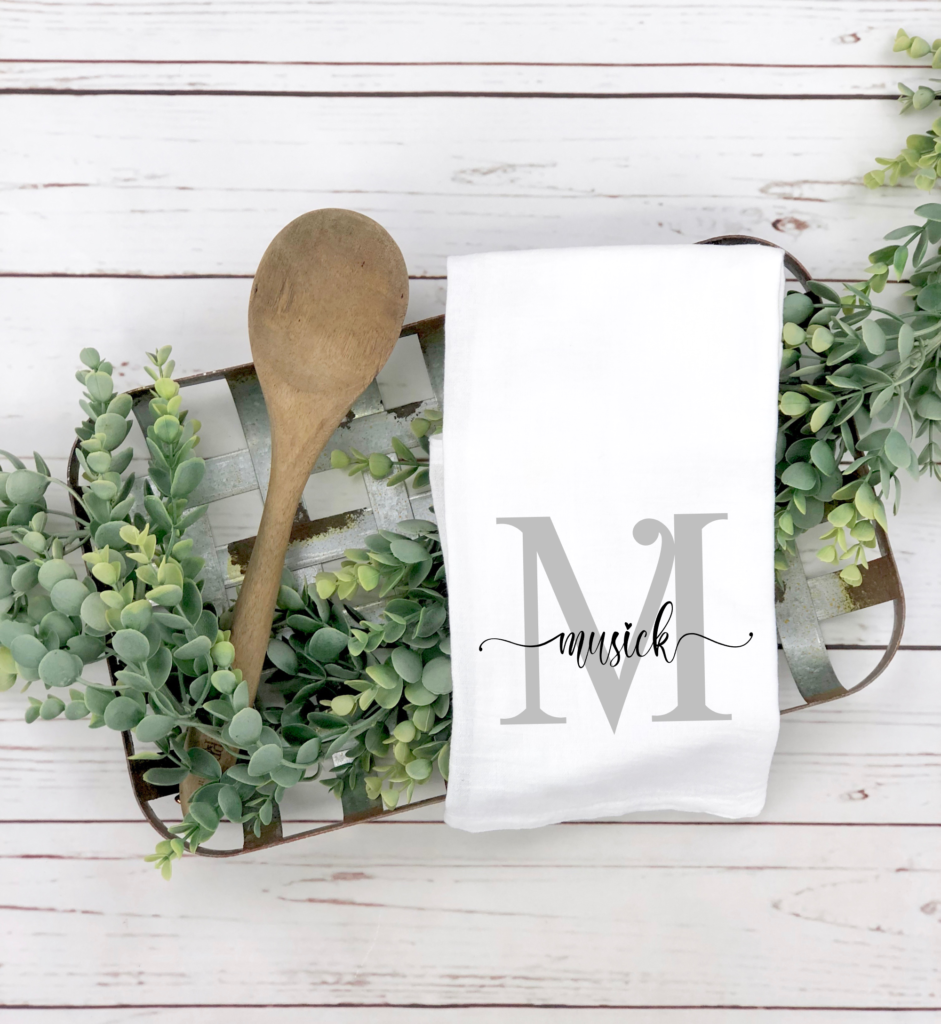 Monogrammed dish towels online